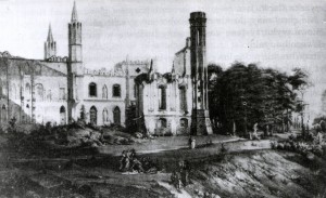 Ruiny, II poł XIX wieku, przed wielkim pozarem 